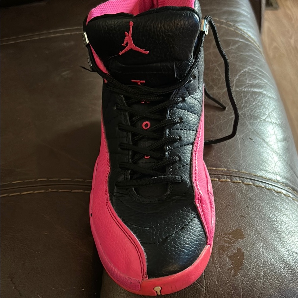 Jordan Black and Pink Sneakers with Jumpman Logo